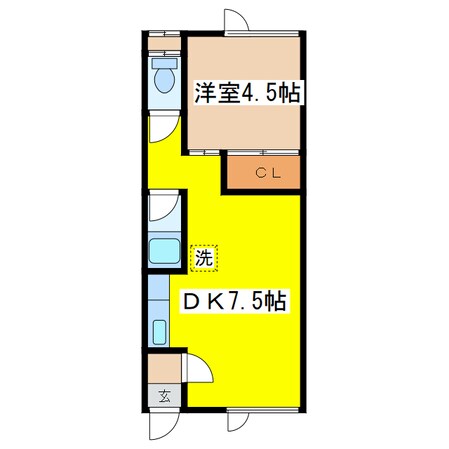 パークサイド愛国の物件間取画像